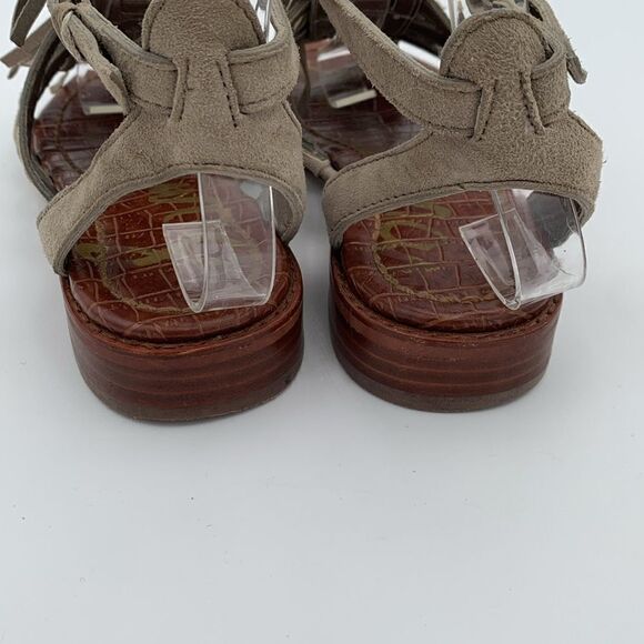 Sam Edelman fringe tan leather buckle sandals woman’s size 5 - Picture 8 of 10